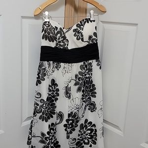 Strapless floral dress